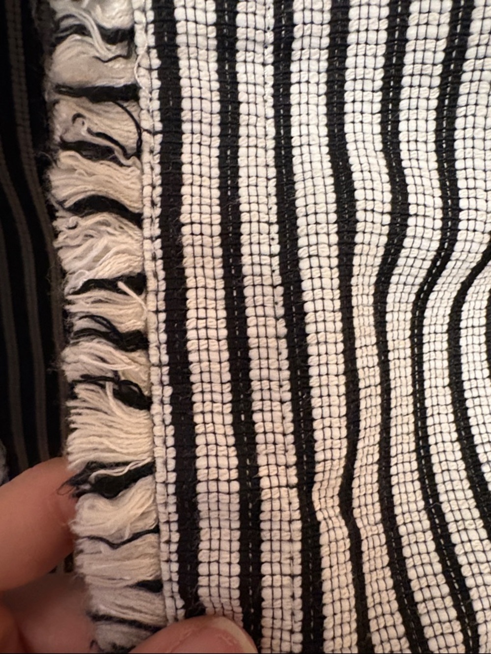 Hugo Boss Black and White Striped Collarless Blazer - Picture 8 of 14